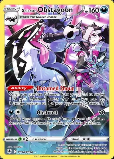 Galarian Obstagoon TG10/30 Astral Radiance Trainer Gallery Pokemon card
