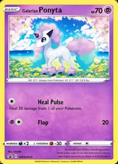 Galarian Ponyta SWSH013/307 SWSH Black Star Promos Pokemon card