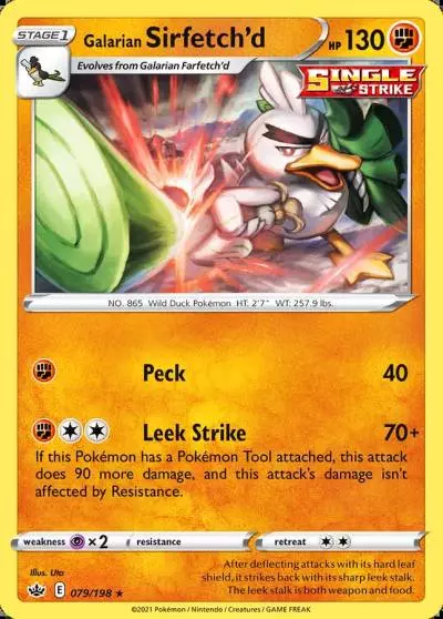 Galarian Sirfetch'd 79/198 Chilling Reign Pokemon card