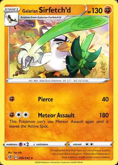 Galarian Sirfetch'd 95/192 Rebel Clash Pokemon card