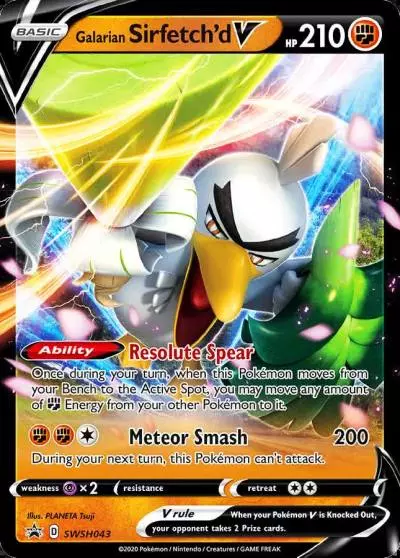 Galarian Sirfetch'd V SWSH043/307 SWSH Black Star Promos Pokemon card