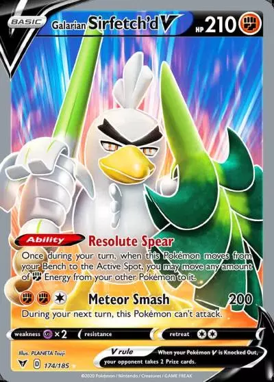 Galarian Sirfetch'd V 174/185 Vivid Voltage Pokemon card