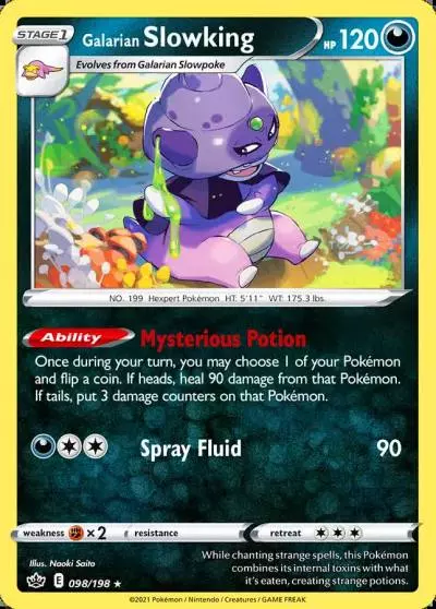 Galarian Slowking 98/198 Chilling Reign Pokemon card
