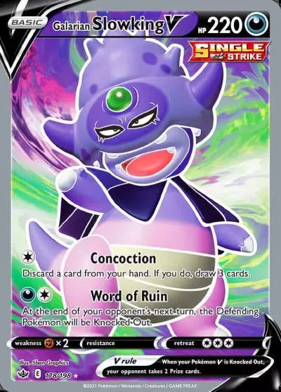 Galarian Slowking V 178/198 Chilling Reign Pokemon card
