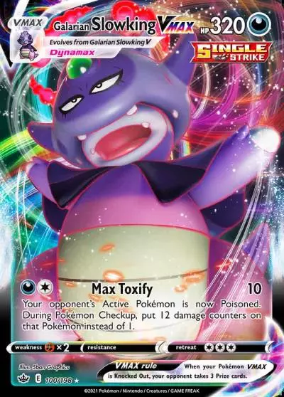 Galarian Slowking VMAX 100/198 Chilling Reign Pokemon card