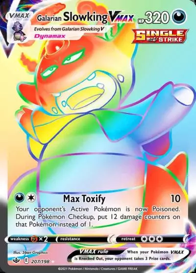 Galarian Slowking VMAX 207/198 Chilling Reign Pokemon card