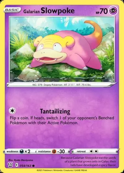 Galarian Slowpoke 54/163 Battle Styles Pokemon card