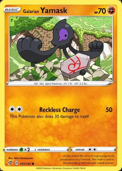 Galarian Yamask 101/192 Rebel Clash Pokemon card