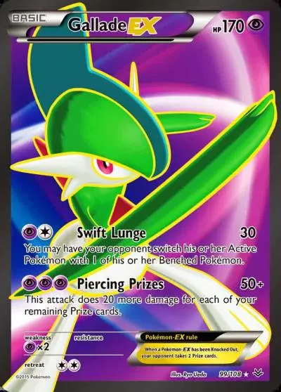 Gallade-EX 99/108 Roaring Skies Pokemon card