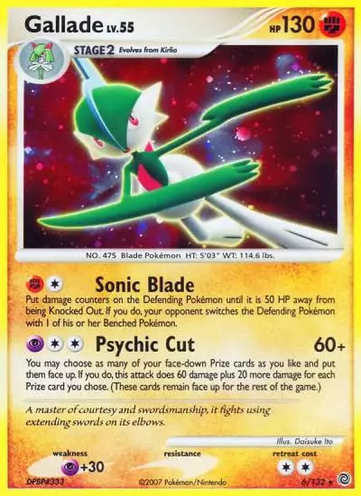 Gallade 6/132 Secret Wonders Pokemon card