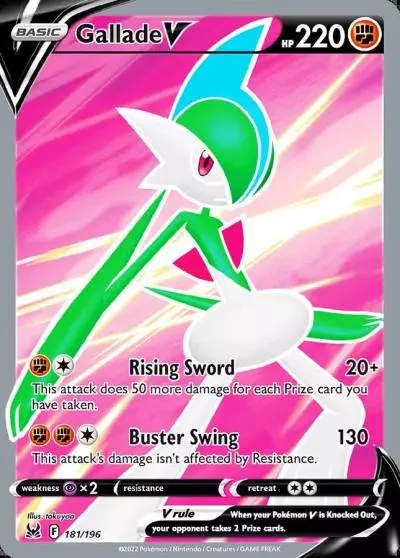 Gallade V 181/196 Lost Origin Pokemon card