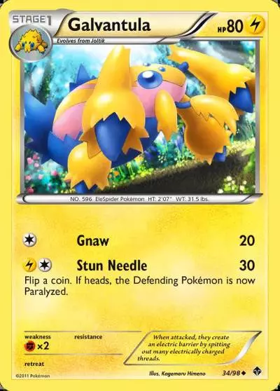 Galvantula 34/98 Emerging Powers Pokemon card