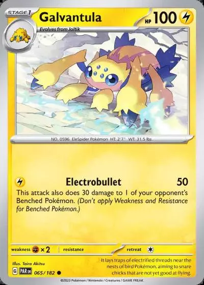 Galvantula 65/182 Paradox Rift Pokemon card