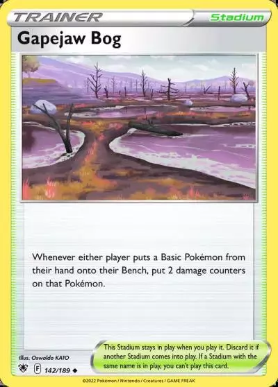Gapejaw Bog 142/189 Astral Radiance Pokemon card