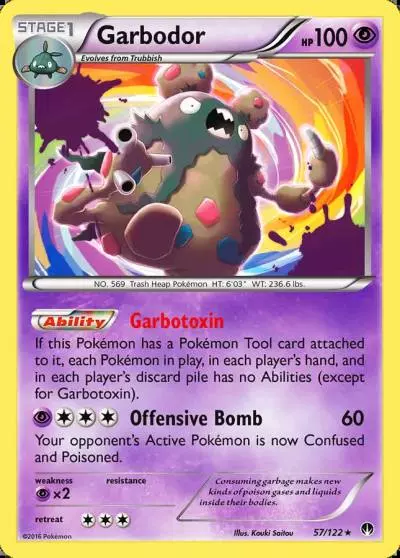 Garbodor 57/122 BREAKpoint Pokemon card