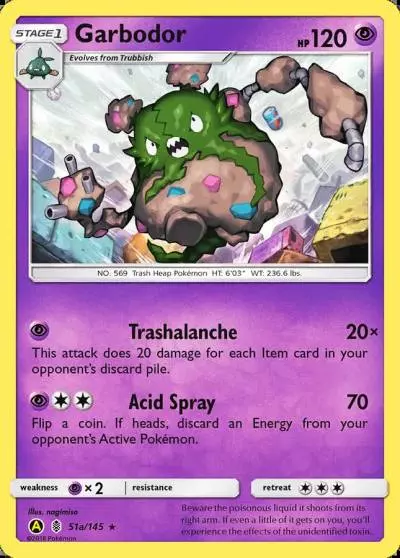 Garbodor 51a/145 Guardians Rising Pokemon card