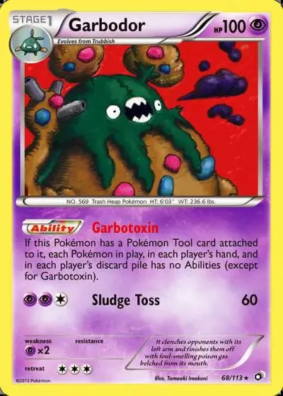 Garbodor 68/113 Legendary Treasures Pokemon card