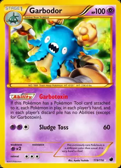 Garbodor 119/116 Plasma Freeze Pokemon card