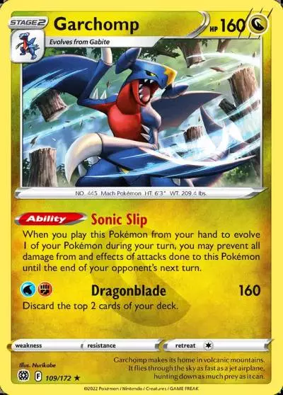 Garchomp 109/172 Brilliant Stars Pokemon card