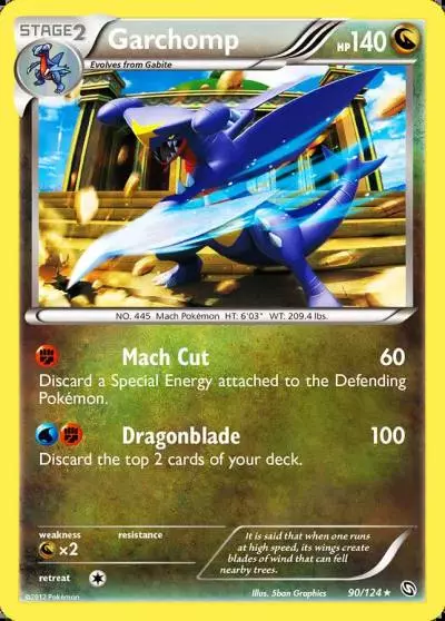 Garchomp 90/124 Dragons Exalted Pokemon card