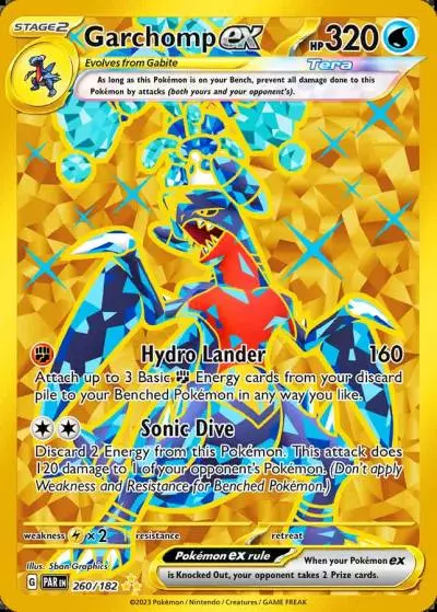 Garchomp ex 260/182 Paradox Rift Pokemon card