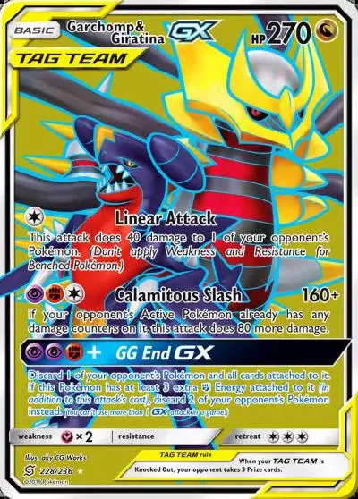 Garchomp & Giratina-GX 228/236 Unified Minds Pokemon card