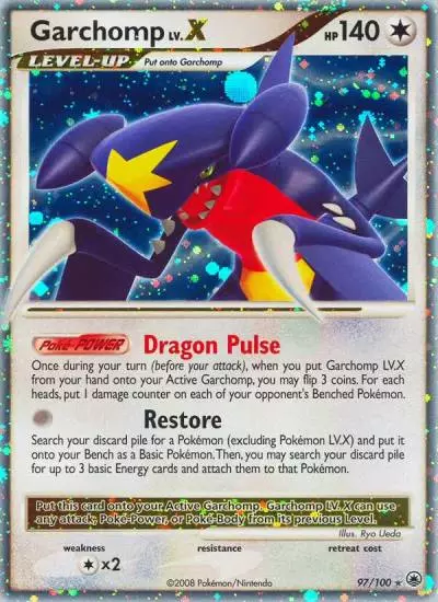 Garchomp LV.X 97/100 Majestic Dawn Pokemon card