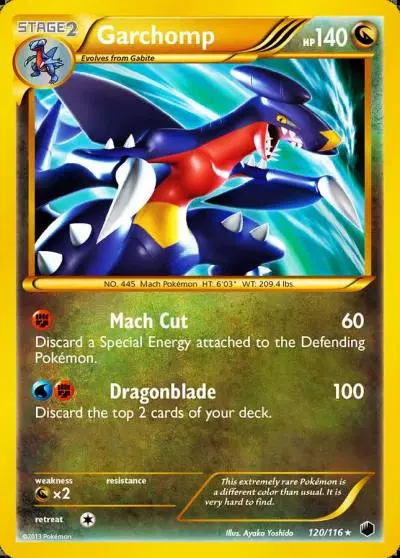 Garchomp 120/116 Plasma Freeze Pokemon card