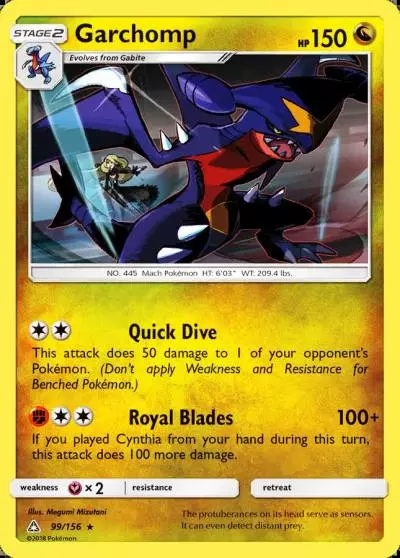 Garchomp 99/156 Ultra Prism Pokemon card