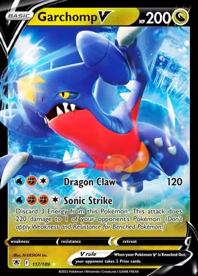 Garchomp V 117/189 Astral Radiance Pokemon card