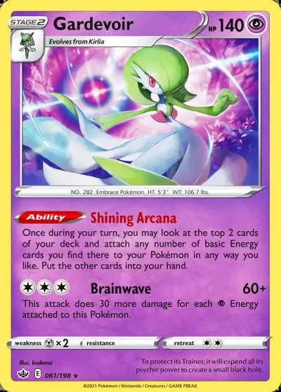 Gardevoir 61/198 Chilling Reign Pokemon card