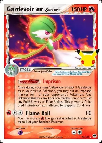 Gardevoir ex δ 93/25 Celebrations: Classic Collection Pokemon card