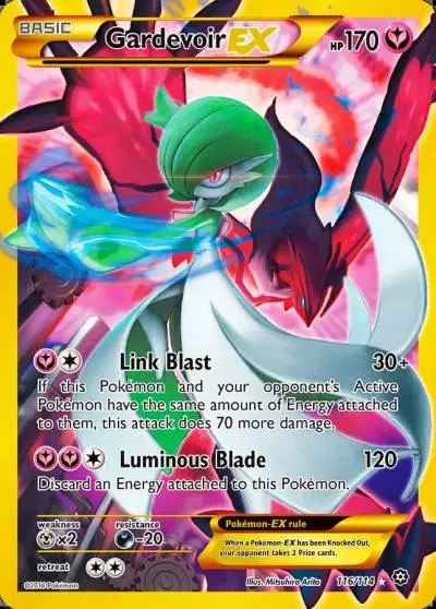 Gardevoir-EX 116/114 Steam Siege Pokemon card