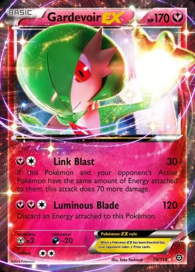 Gardevoir-EX 78/114 Steam Siege Pokemon card