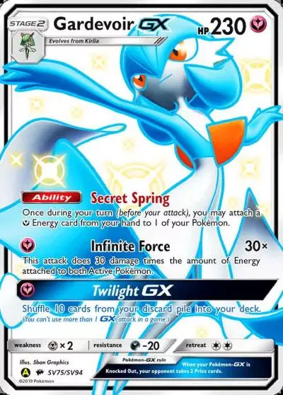 Gardevoir-GX SV75/94 Hidden Fates Shiny Vault Pokemon card