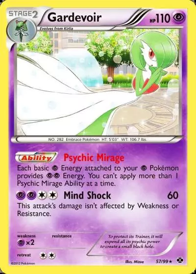 Gardevoir 57/99 Next Destinies Pokemon card