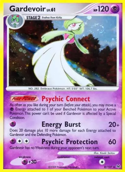 Gardevoir 8/127 Platinum Pokemon card