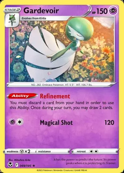 Gardevoir 69/195 Silver Tempest Pokemon card