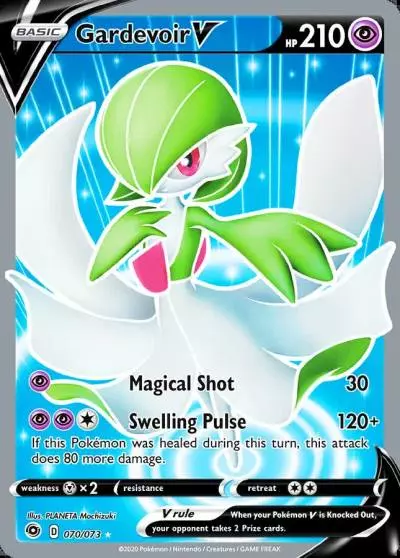 Gardevoir V 70/73 Champion's Path Pokemon card