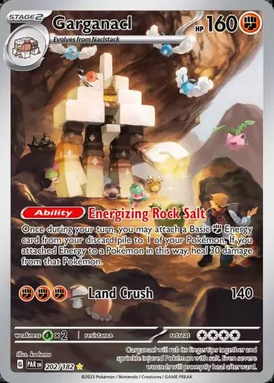Garganacl 202/182 Paradox Rift Pokemon card