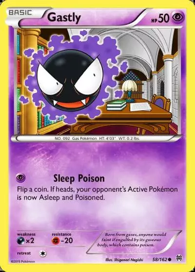 Gastly 58/162 BREAKthrough Pokemon card