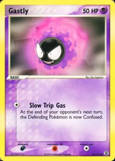 Gastly 63/112 FireRed & LeafGreen Pokemon card