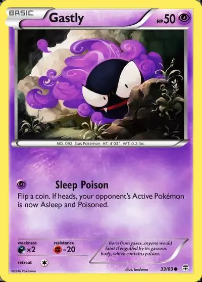 Gastly 33/83 Generations Pokemon card