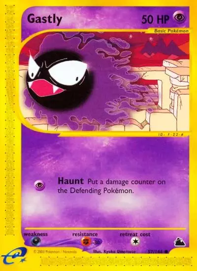 Gastly 57/144 Skyridge Pokemon card