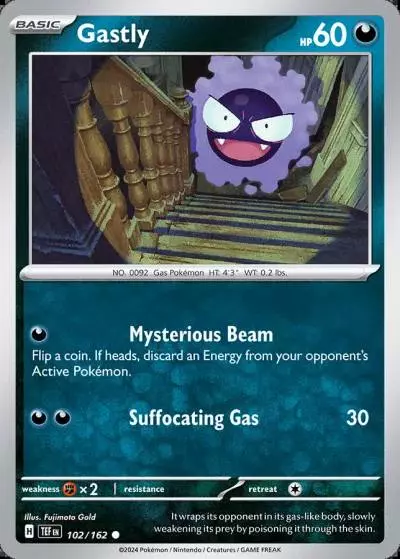 Gastly 102/162 Temporal Forces Pokemon card