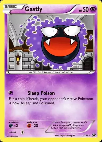 Gastly XY132/211 XY Black Star Promos Pokemon card