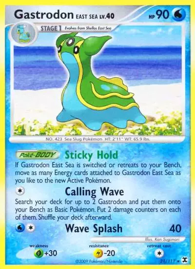 Gastrodon East Sea 21/111 Rising Rivals Pokemon card