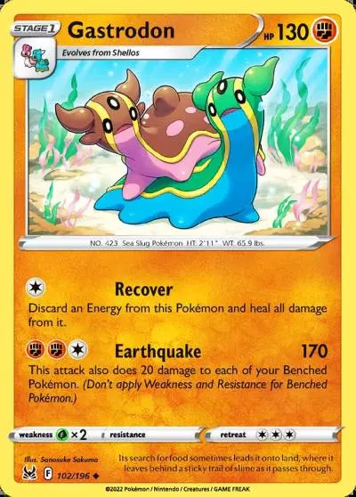 Gastrodon 102/196 Lost Origin Pokemon card