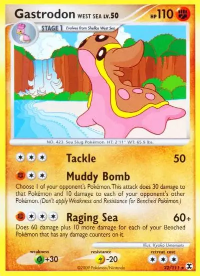 Gastrodon West Sea 22/111 Rising Rivals Pokemon card