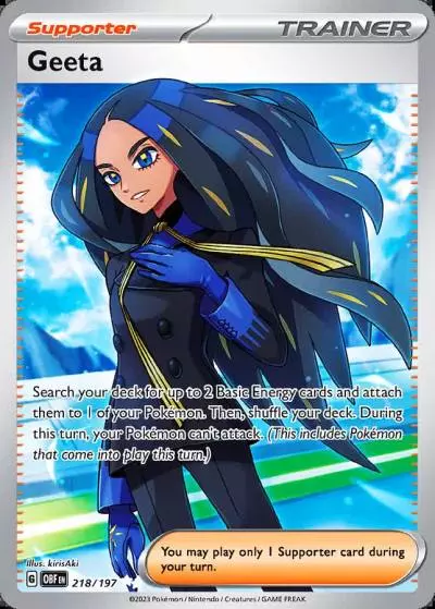 Geeta 218/197 Obsidian Flames Pokemon card